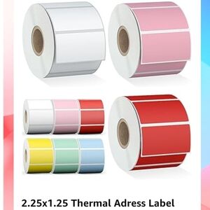 BUY NOW! Custom 100 Thermal Labels Available in Different Colors  "2.25x1.25"